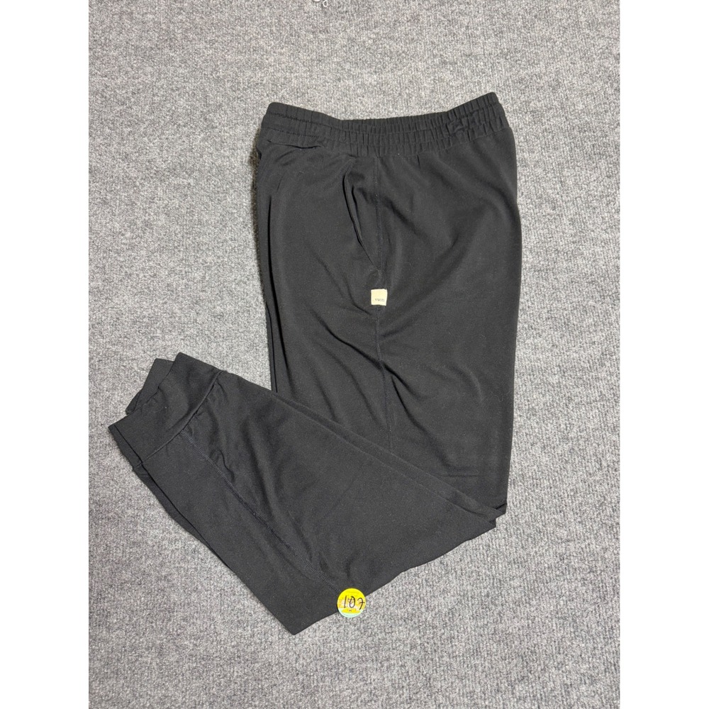 Vuori Womens Black Jogger Pants Size L Drawstring Elastic Waist Pockets Tapered